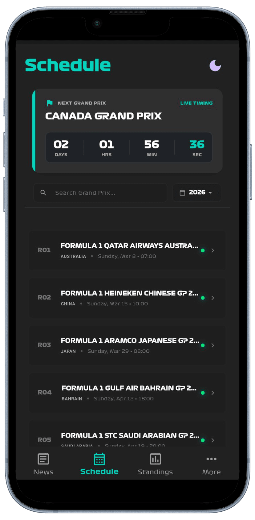 F1 Hub App Preview